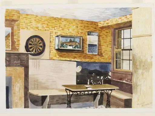 The Smoke Room, Ashopton Inn, by Kenneth Rowntree