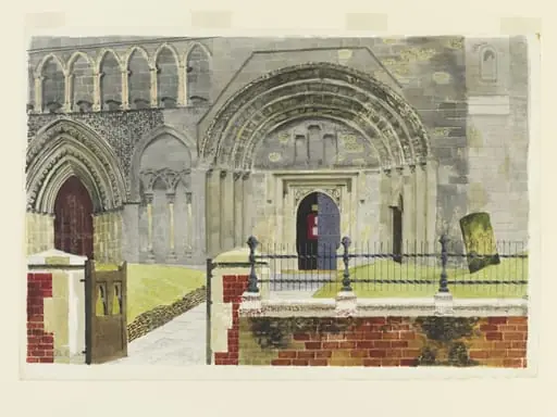 West Front of the Priory Church, Dunstable, Bedfordshire, by Kenneth Rowntree