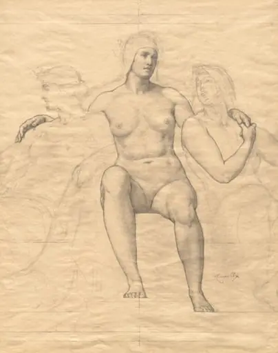 Allegorical Female Figures, by Kenyon Cox