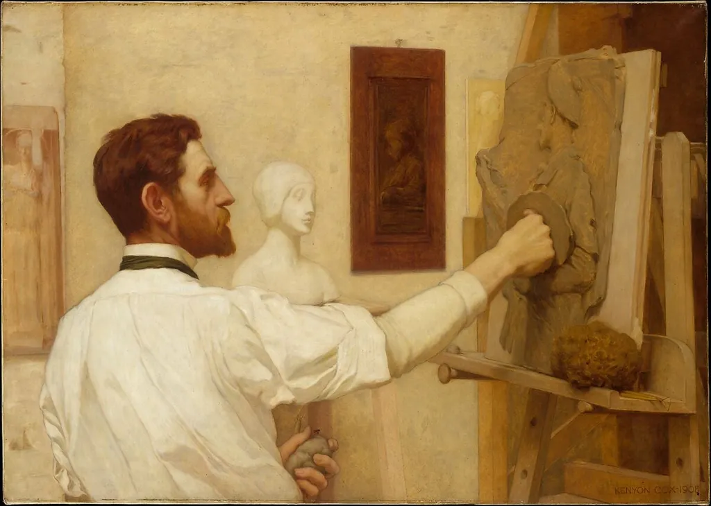 Augustus Saint-Gaudens, by Kenyon Cox, oil, 1887