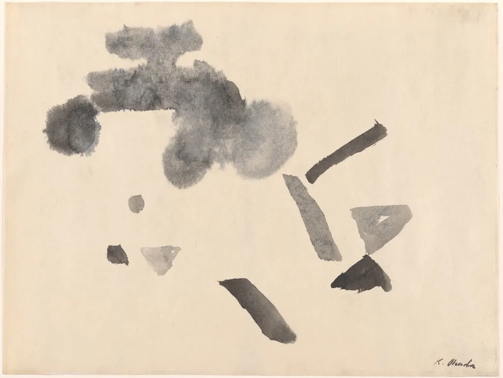 Untitled, by Kenzo Okada, ink, 1957