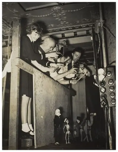 Photograph of members of the British Puppet and Model Theatre Guild, 1938, by Keystone Press Agency Ltd.
