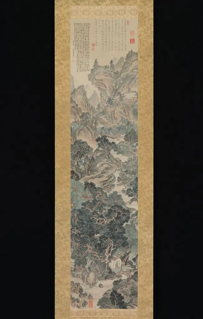 Landscape in the Blue-and-Green Manner, by Ki-en