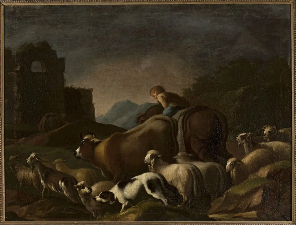 At the ford (Pastoral scene), by Kilian Metzinger
