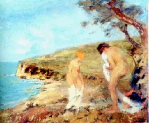 Femei la scăldat, by Kimon Loghi