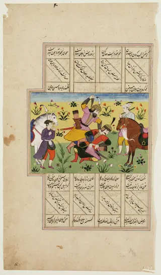 King Slaying Enemy with a Dagger