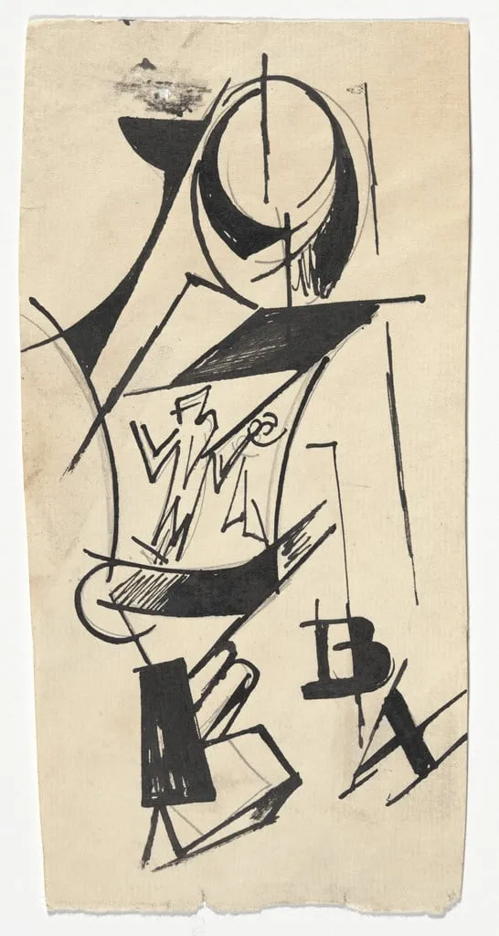 Untitled, by Kirill Zdanevich, ink, 1917