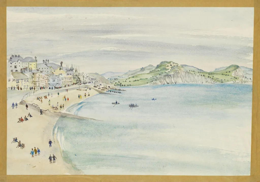 Lyme Regis Bay, by Kirk, watercolor, 1940