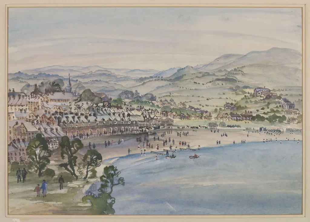 Swanage, by Kirk, watercolor, 1940