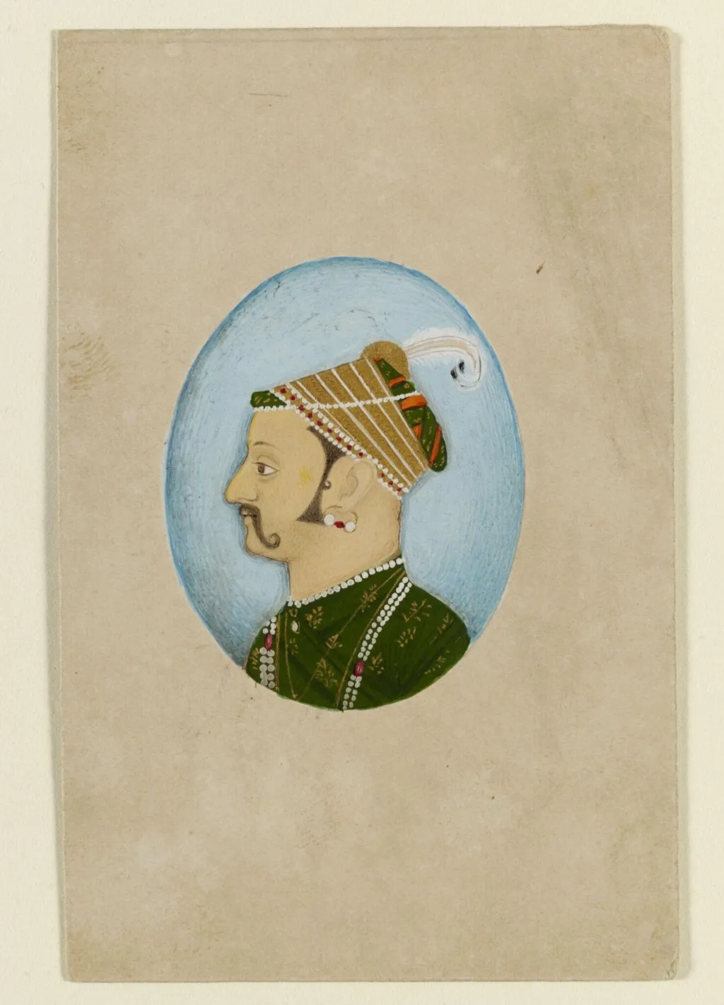 Maharaja Shiraj Rawatji Sri Pirthi Singh, by Kirparam, paint, 1850