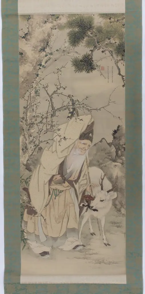 Jurōjin, by Kishi Ganku, 1838