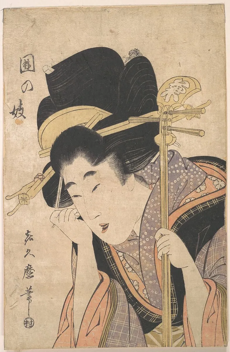 Untitled, by Kitagawa Kikumaro, ink, 1815