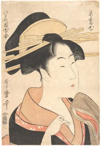 江戸の園花合 東屋の花|Azumaya no Hana, by Kitagawa Utamaro