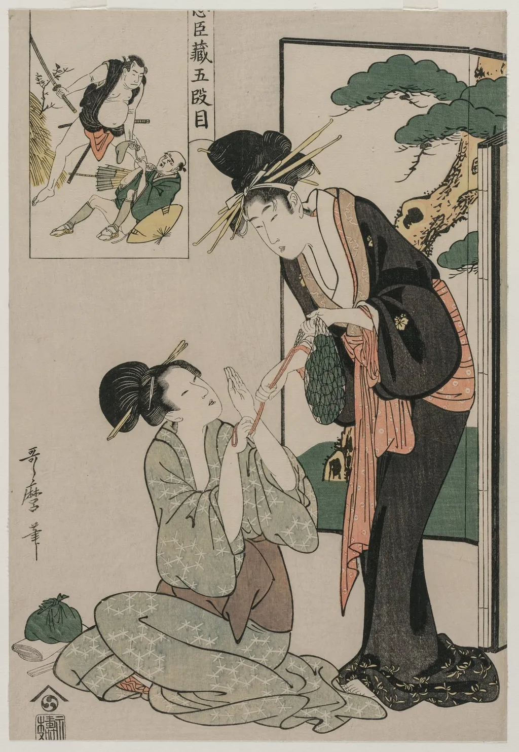 Chushingura: Act V of The Storehouse of Loyalty, by Kitagawa Utamaro, 1794