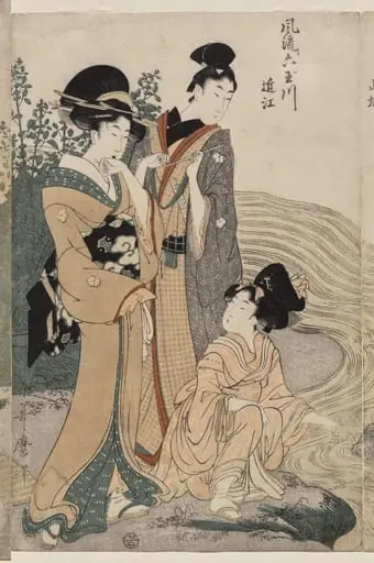 Omi Province from the series Fashionable Six Jewel Rivers (Furyu Mu Tamagawa), by Kitagawa Utamaro