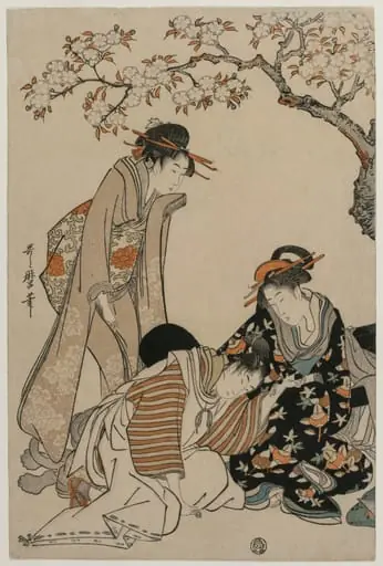 Parody of an Imperial Carriage Scene, by Kitagawa Utamaro