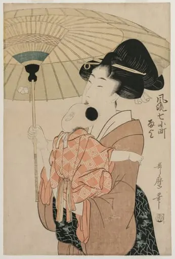 Prayers for Rain, from the series Seven Elegant Komachi, by Kitagawa Utamaro
