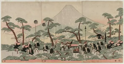 Procession at the Foot of Mount Fuji, by Kitagawa Utamaro