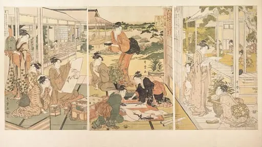 喜多川歌麿画 琴棋書画|The Four Accomplishments (Kinkishoga), by Kitagawa Utamaro