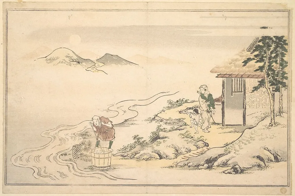 狂月坊|The Full Moon at the Time of the Imo Harvest, by Kitagawa Utamaro, ink, 8