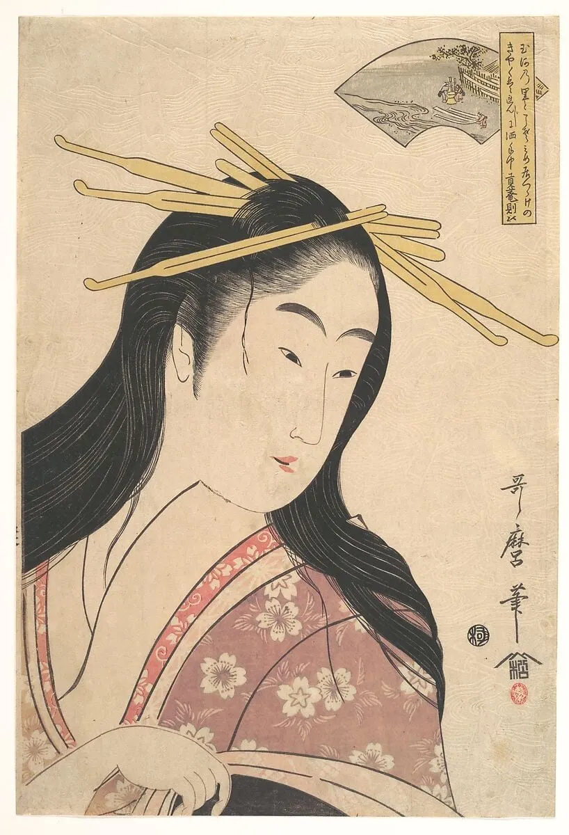 Untitled, by Kitagawa Utamaro, ink, 1798