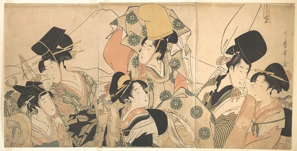 Untitled, by Kitagawa Utamaro, ink, 1797