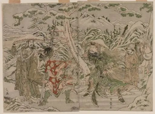 Winter Scene from the Romance of the Three Kingdoms, by Kitagawa Utamaro