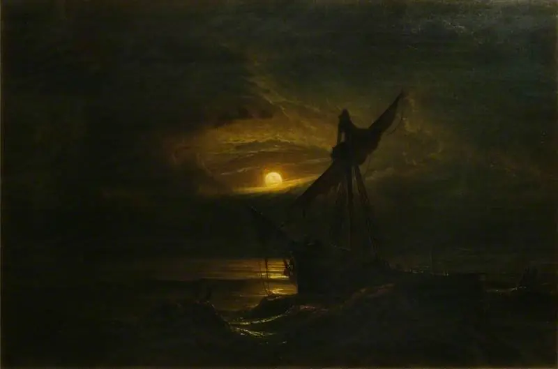 Vessel in the Moonlight, by Knud Baade