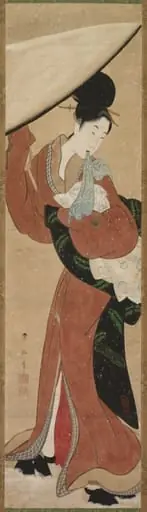 Lady with a Parasol, by Koikawa Harumasa