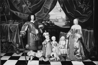 Kong Frederik III med familie