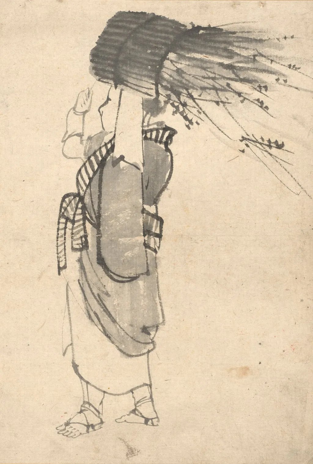 The Faggot Bearer, by Kōno Bairei, 1888