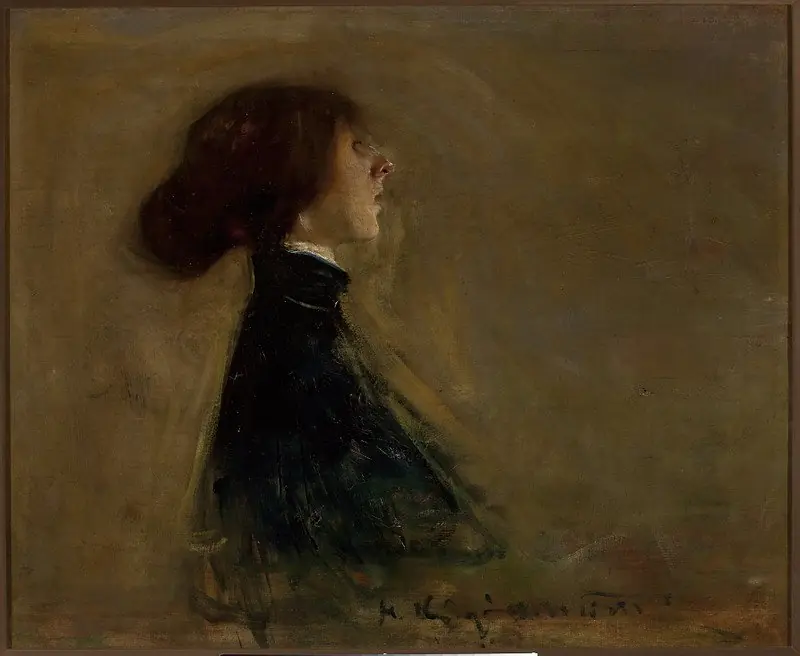 Portrait of Bronisława Ostrowska, by Konrad Krzyżanowski
