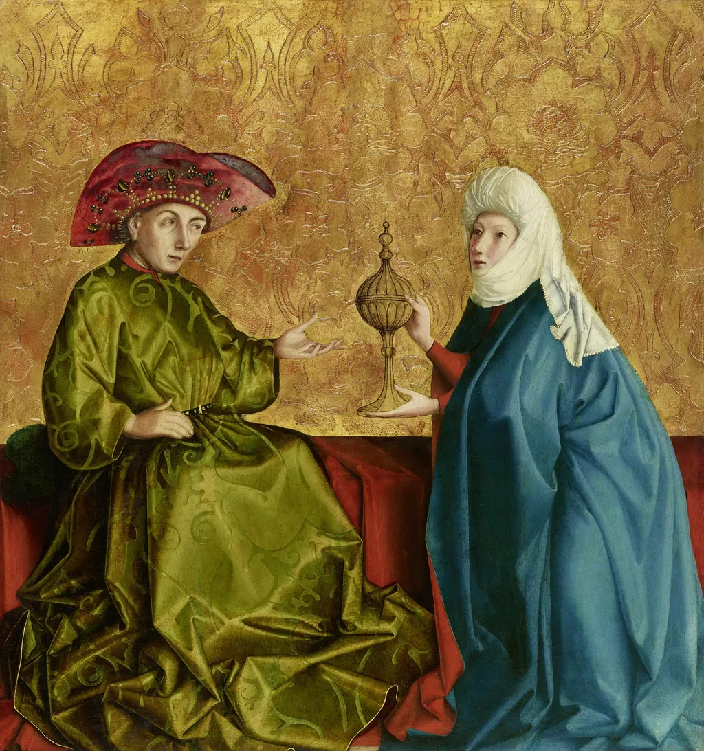 The Queen of Sheba before Solomon, by Konrad Witz, unspecified, 1435