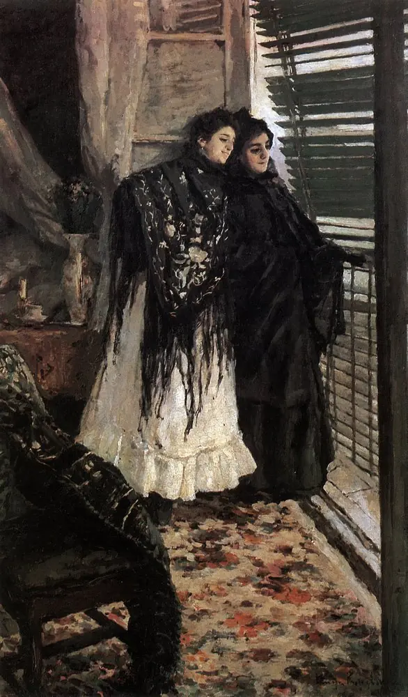 У балкона. Испанки Леонора и Ампара, by Konstantin Korovin