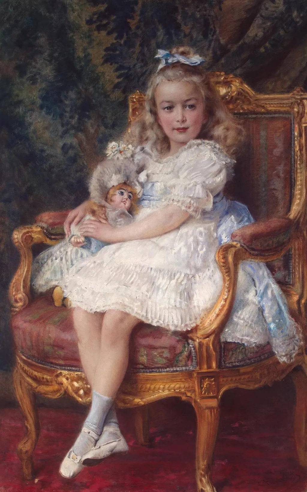 Portrait of Varvara Bibikova, by Konstantin Makovsky, oil, 1900