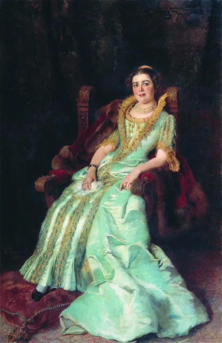 V.A. Morozova, by Konstantin Makovsky, oil, 1892