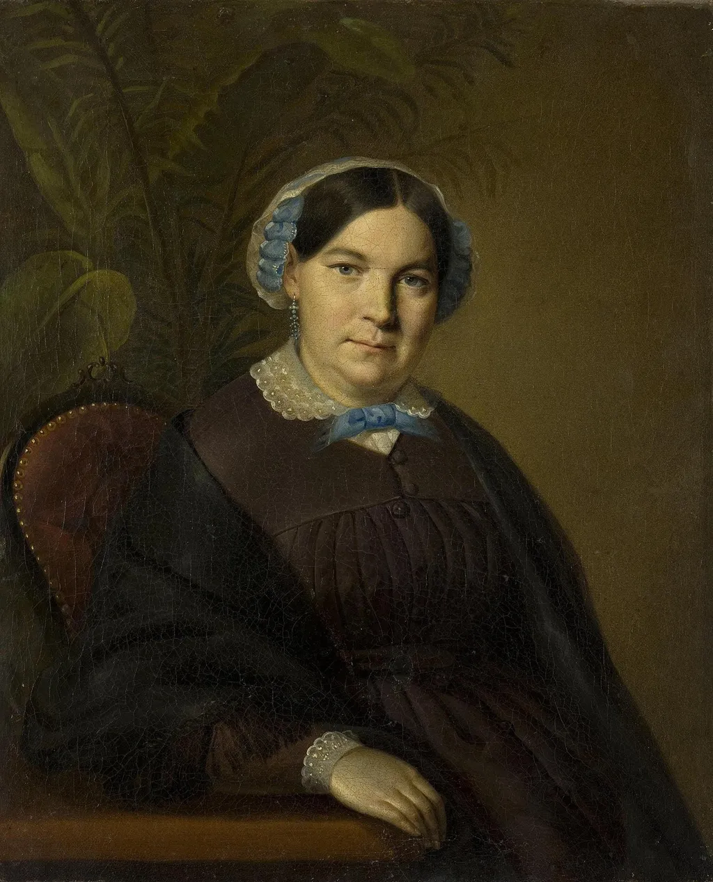 Portrait of an Elderly Woman, by Konstantin Trutovsky, oil, 1850