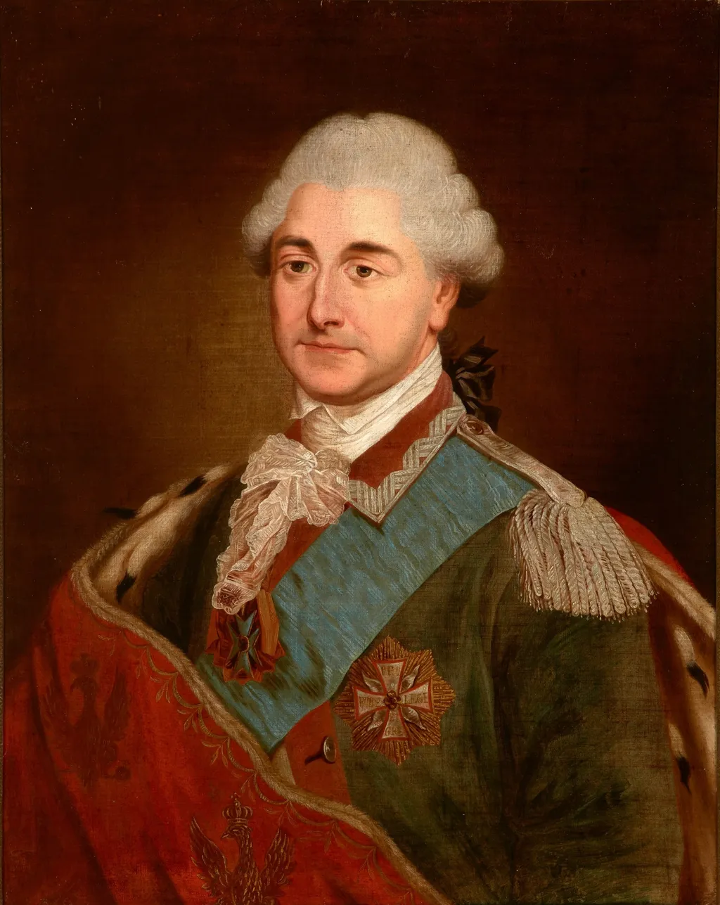 Portrait of Stanisław August Poniatowski (1732–1798), King of Poland, by Konstanty Aleksandrowicz, oil, 1794