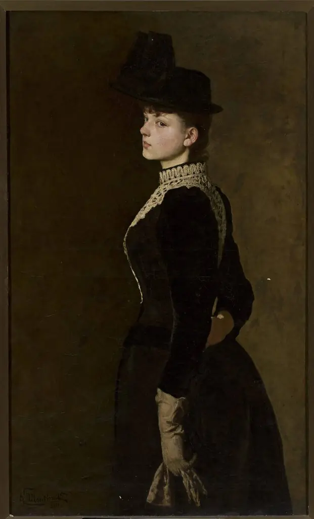 Portrait of artist’s sister, by Konstanty Mańkowski