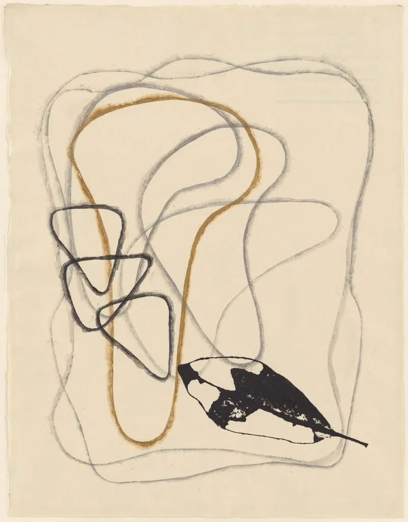 Untitled, by Koshiro Onchi, ink, 1953