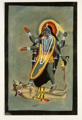 Krishna as Kali, and Shiva
