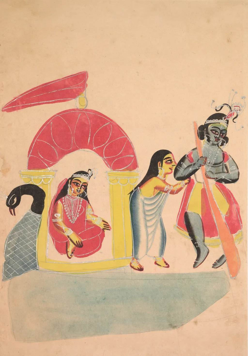 Krishna Ferrying Radha Across the Yamuna River, unspecified, 1896