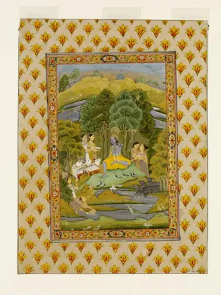 Krishna playing his flute