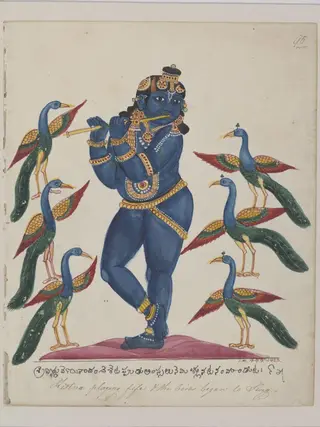 Krishna playing the flute