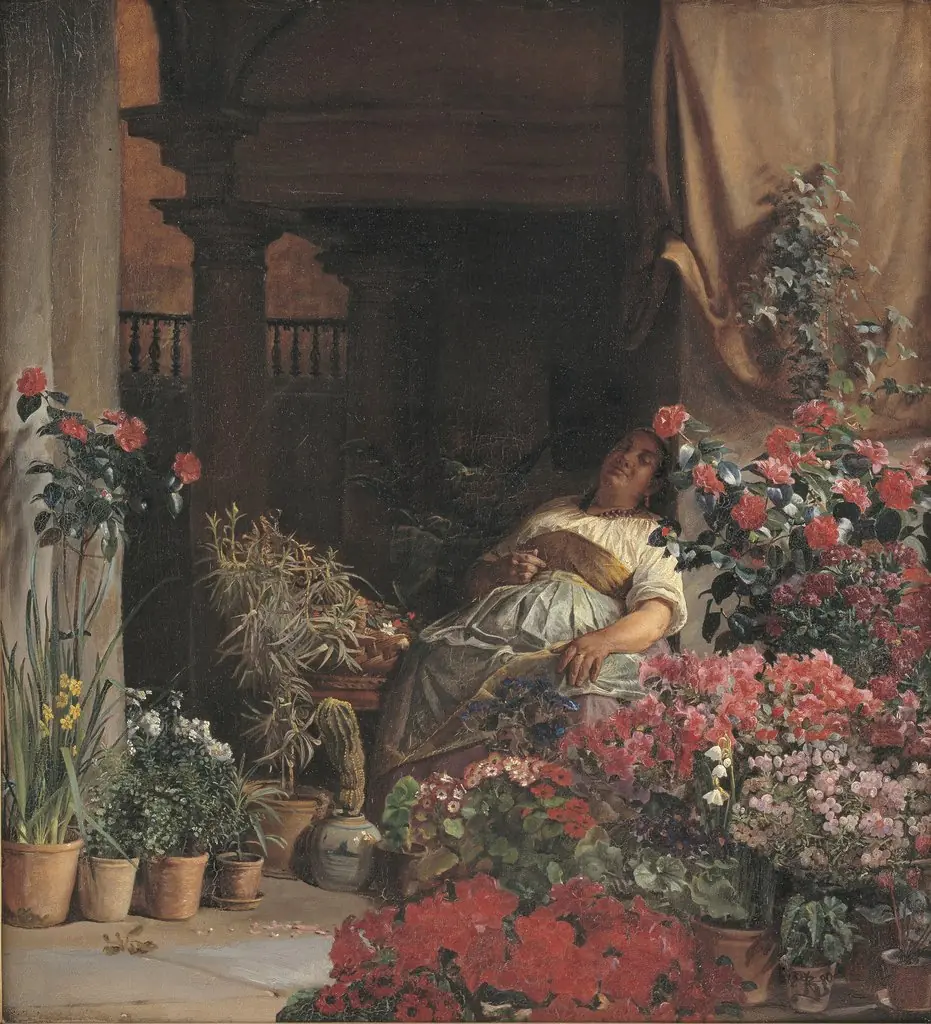 A Florentine Flower Seller, by Kristian Zahrtmann