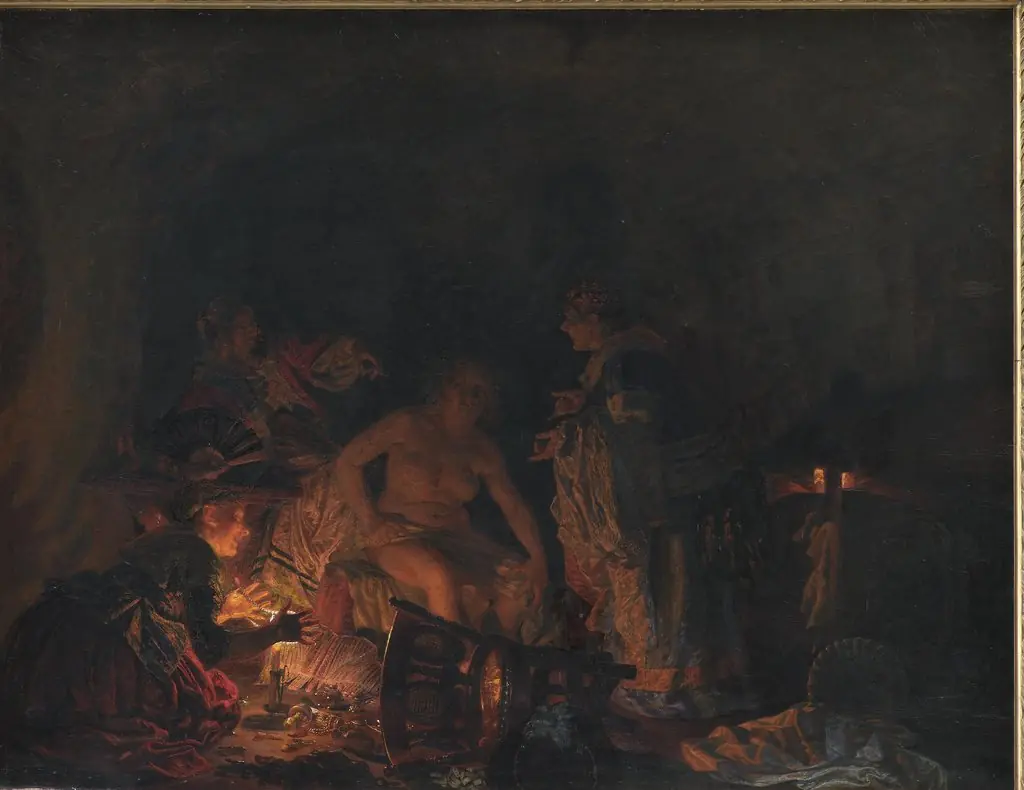 Leonora Christina being Examined in Prison, by Kristian Zahrtmann