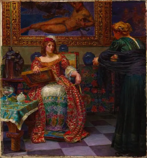 Leonora Kristina ja Dina Vijnhofvers, by Kristian Zahrtmann