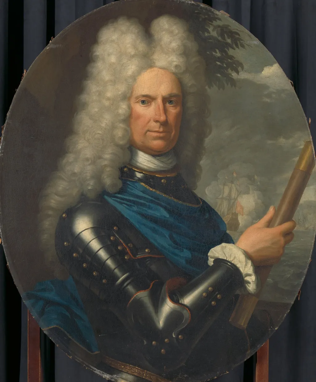 Portrait of Rear-Admiral Arent van Buren, by Krzysztof Lubieniecki, unspecified, 1721