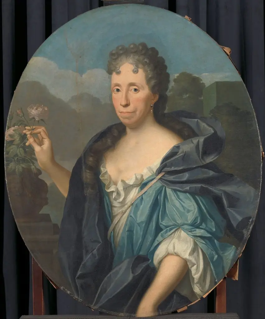 Portrait of Sabina Agneta d'Acquet, Wife of Arent van Buren, by Krzysztof Lubieniecki