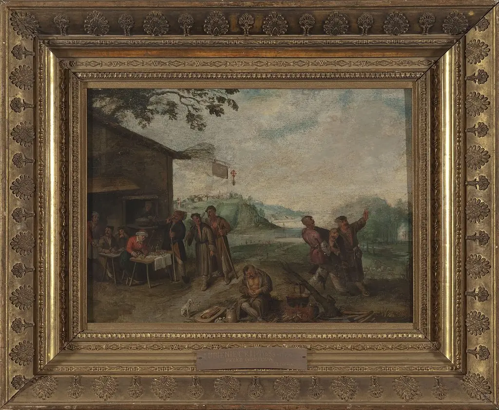 Scene in front of a tavern, by Krzysztof Lubieniecki